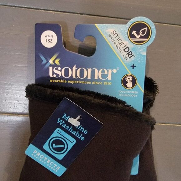 Isotoner Women's Stretch Fleece Gloves with Microluxe and Smart Touch Te… - Picture 10 of 13